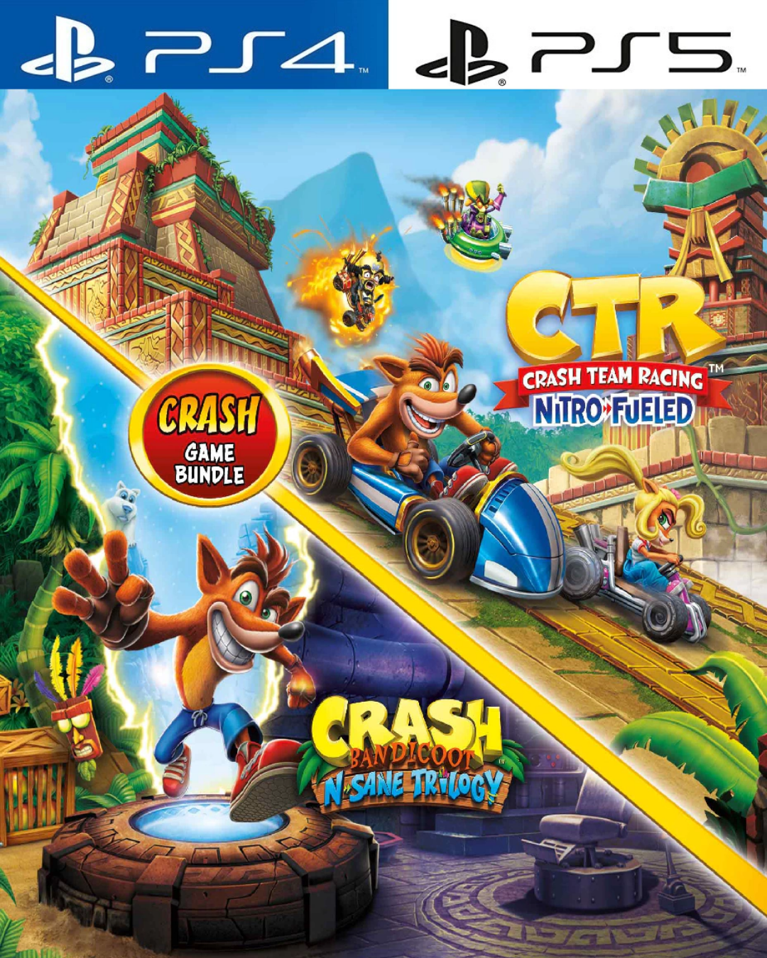 Crash Team Racing Nitro Fueled + Crash Bandicoot Trilogy PS4 | PS5
