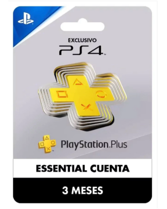 PS Plus Essential 3 Meses PS4