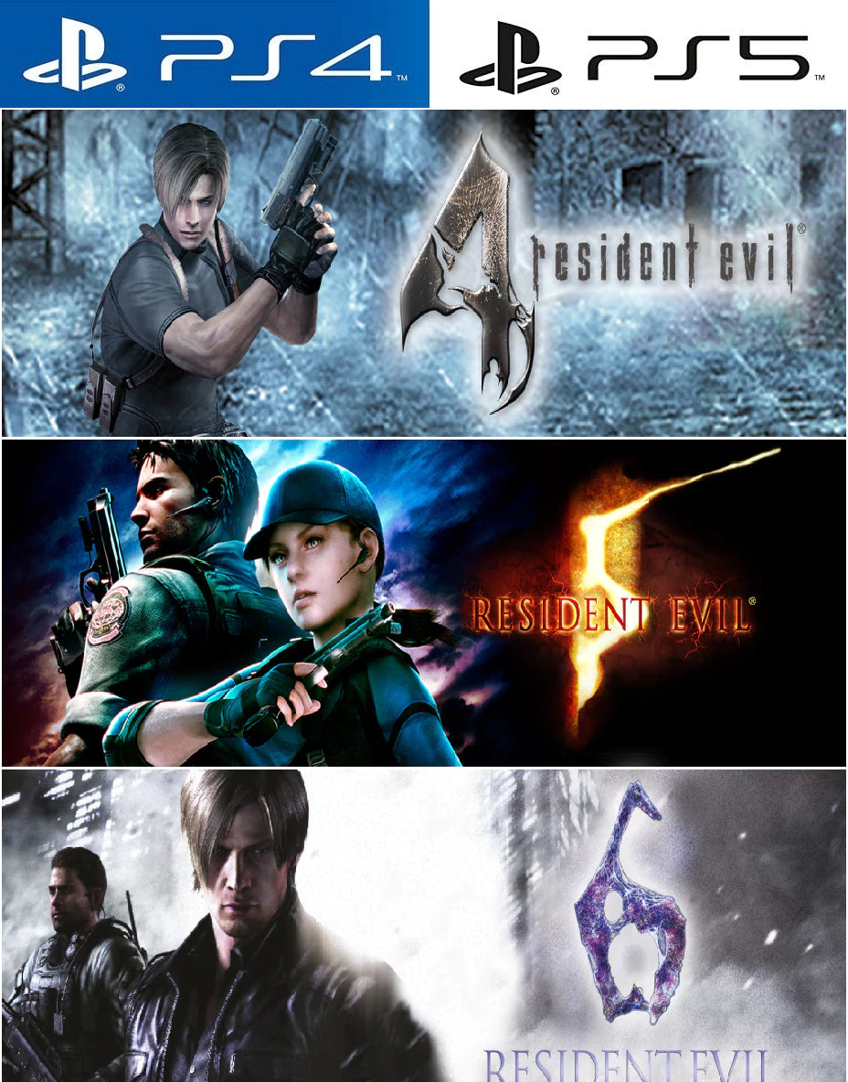Resident Evil 4, 5 y 6 Triple Pack PS4 | PS5