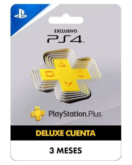 PS Plus Deluxe 3 Meses PS4
